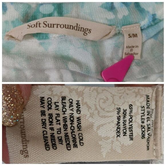 Soft Surroundings Shirt Top Tunic Flower Tie Dye - Picture 7 of 14